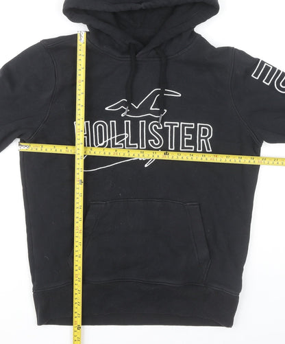 Mens UK Size XS Hollister Black Pullover Hoodie