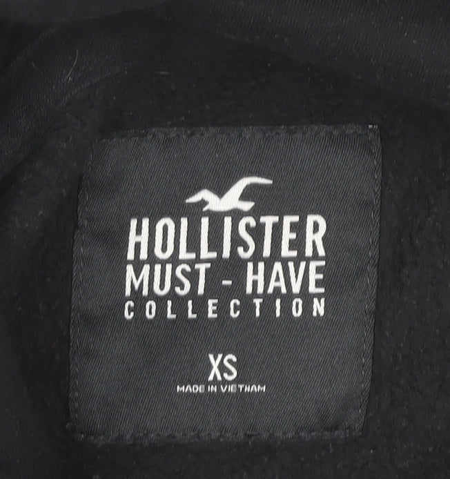 Mens UK Size XS Hollister Black Pullover Hoodie