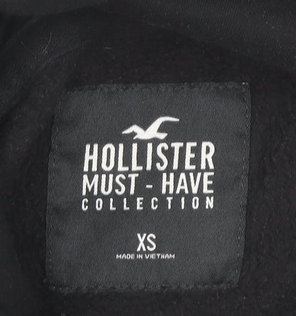 Mens UK Size XS Hollister Black Pullover Hoodie