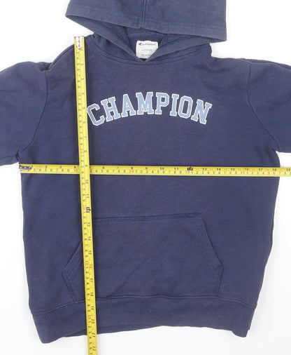 Champion Boys Blue Pullover Hoodie 11-12 Years Regular Fit Logo Sportswear