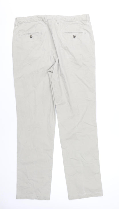 Gurteen Men’s Beige Chino Trousers 36W 32L Straight Cotton