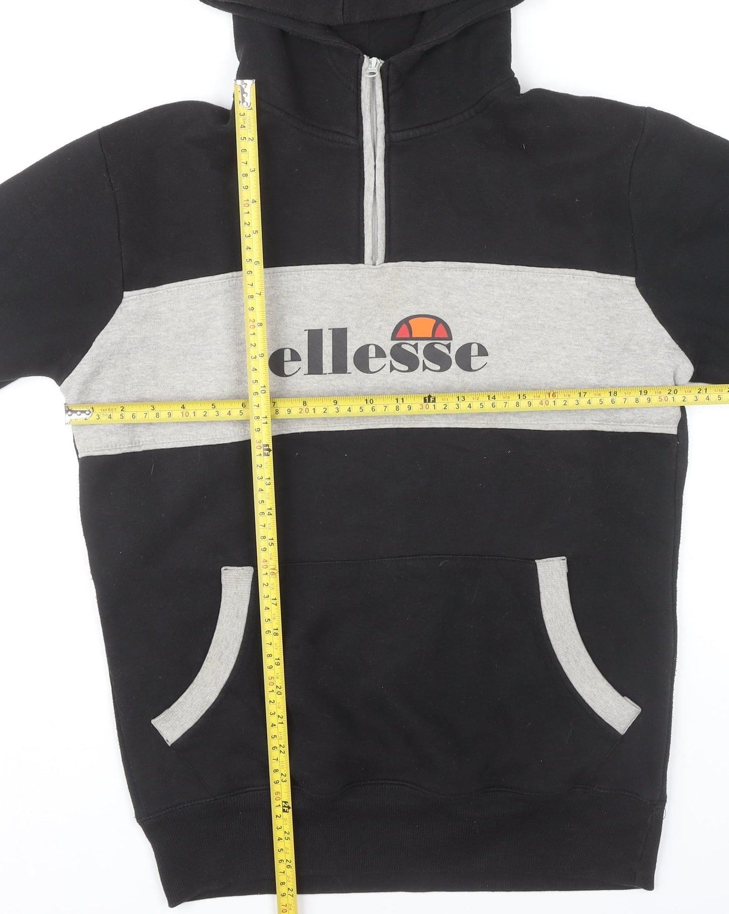 Mens UK Size M ellesse Black Pullover Hoodie