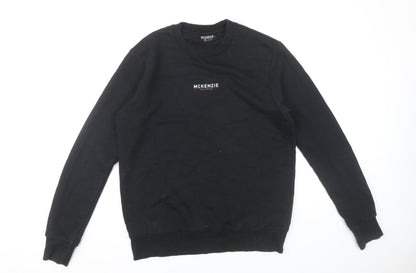 Mens UK Size M McKenzie Black Pullover Sweatshirt