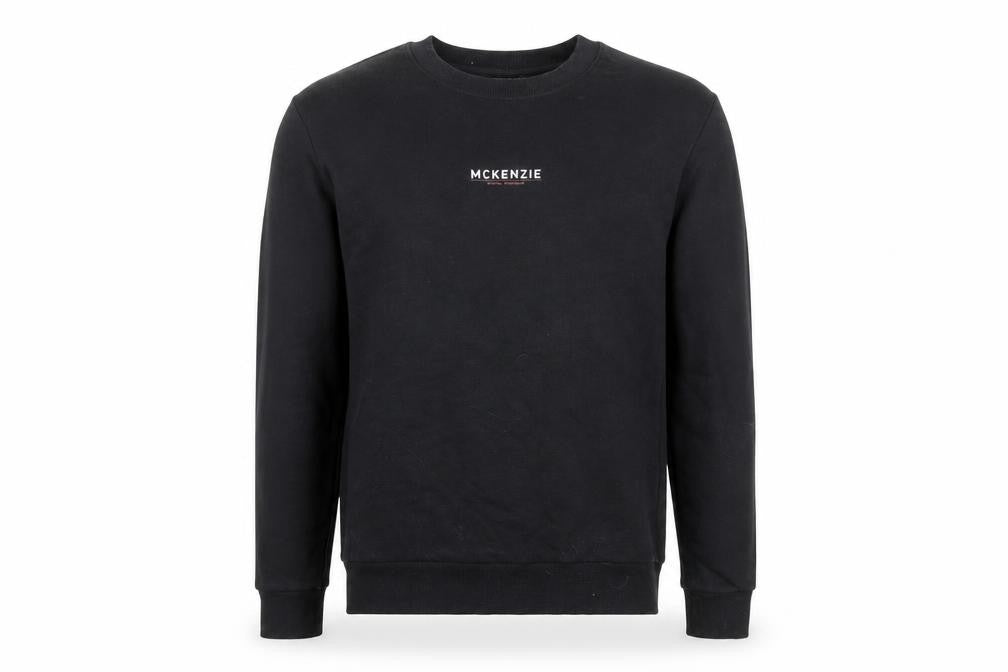 Mens UK Size M McKenzie Black Pullover Sweatshirt