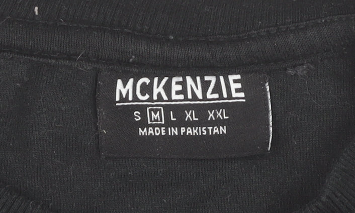 Mens UK Size M McKenzie Black Pullover Sweatshirt