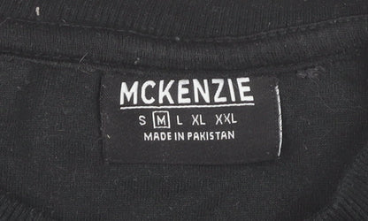 Mens UK Size M McKenzie Black Pullover Sweatshirt