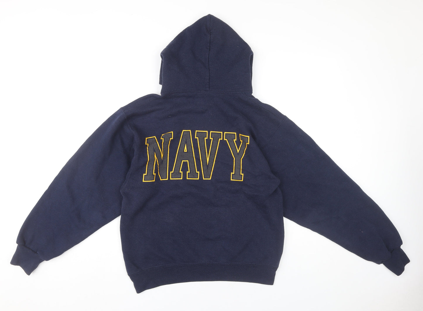 Soffe Unisex Adults Navy Blue Pullover Hoodie Small US Navy Logo