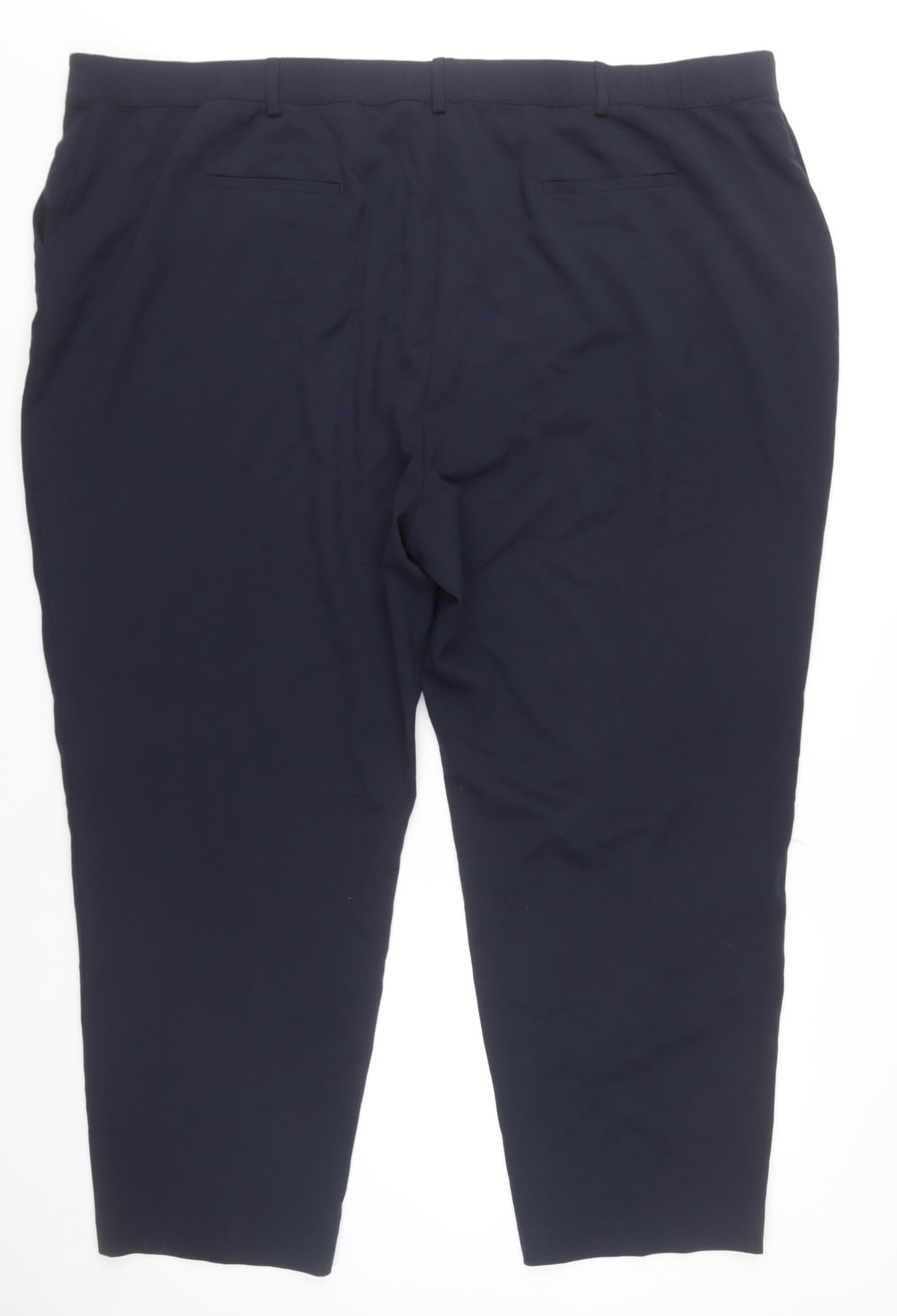 Womens UK Size 32 Marks and Spencer Regular Fit Business Workwear Blue Trousers