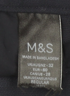 Womens UK Size 32 Marks and Spencer Regular Fit Business Workwear Blue Trousers