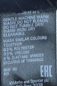 Womens UK Size 32 Marks and Spencer Regular Fit Business Workwear Blue Trousers