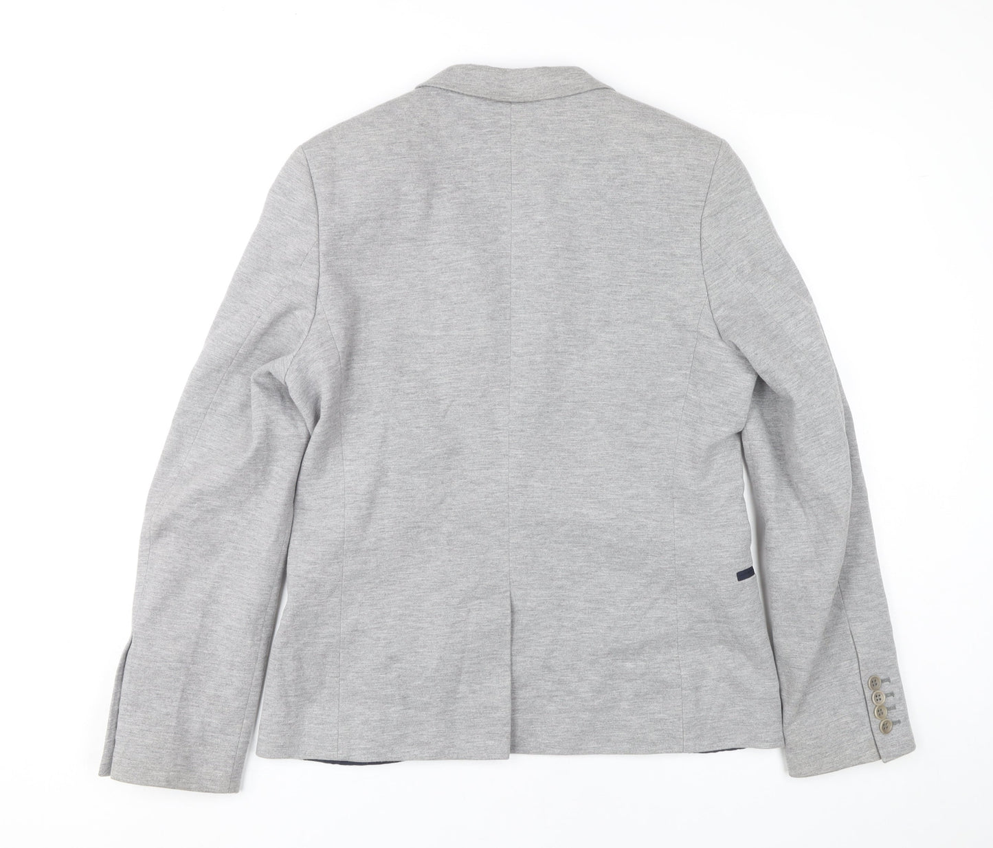 Topman Unisex Adults Grey Blazer Jacket Size L 40in Chest Single-Breasted