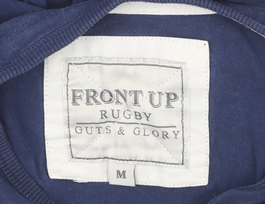 Front Up Rugby Men’s Blue Graphic Print Cotton T-Shirt Size M