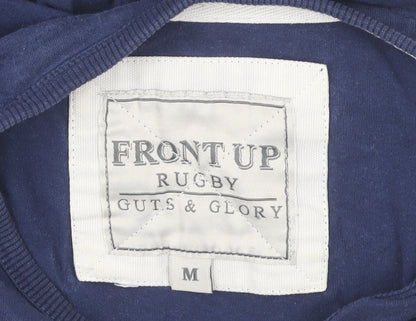 Front Up Rugby Men’s Blue Graphic Print Cotton T-Shirt Size M