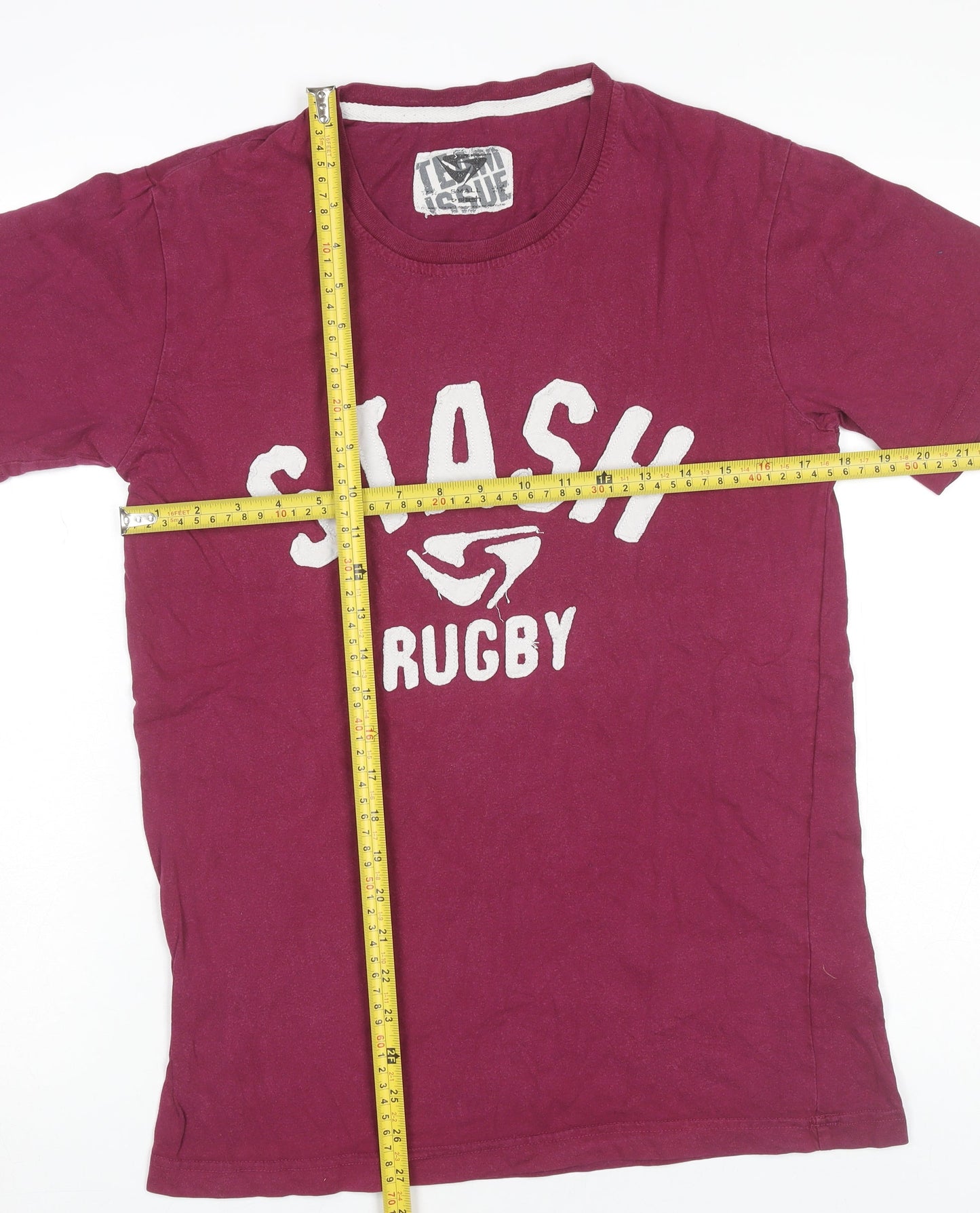 Stash Rugby Team Issue Men's Red Cotton Graphic T-Shirt Size S