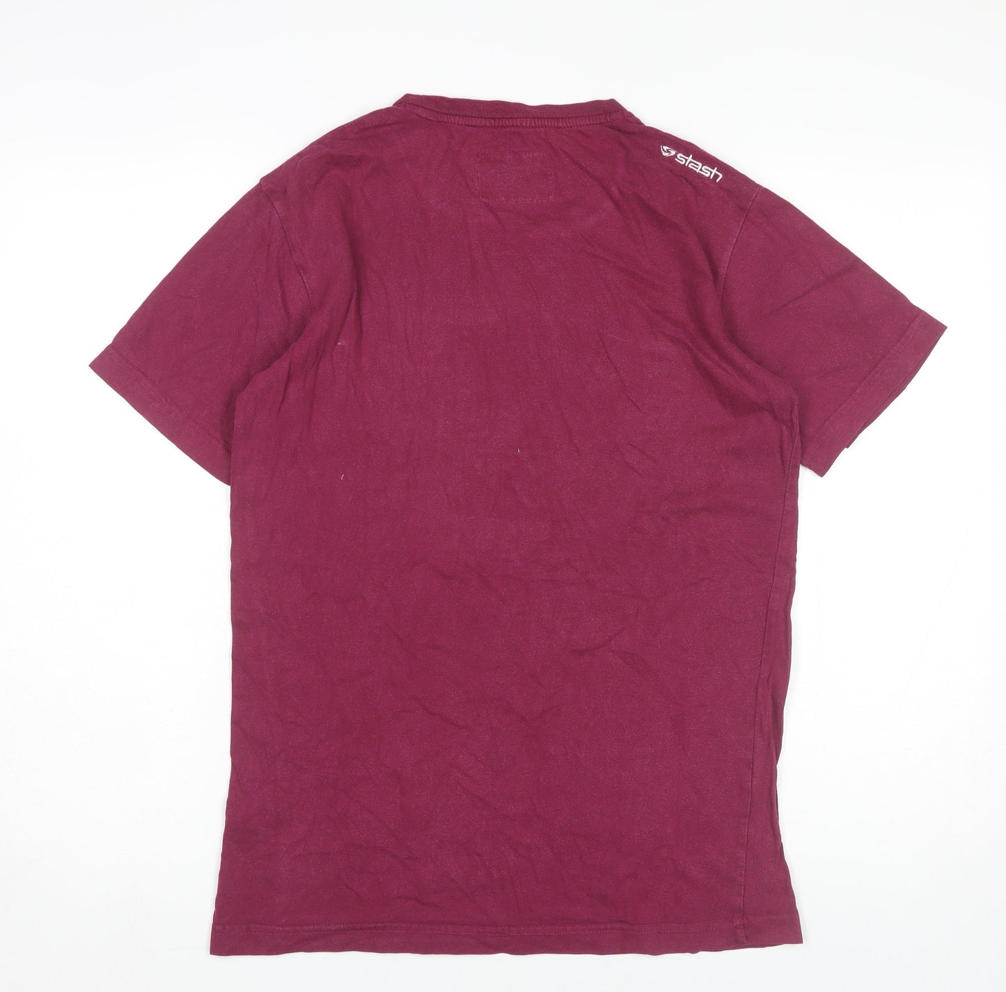 Stash Rugby Team Issue Men's Red Cotton Graphic T-Shirt Size S