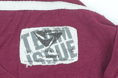 Stash Rugby Team Issue Men's Red Cotton Graphic T-Shirt Size S