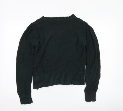 Womens UK Size M Oasis Black Pullover Jumper