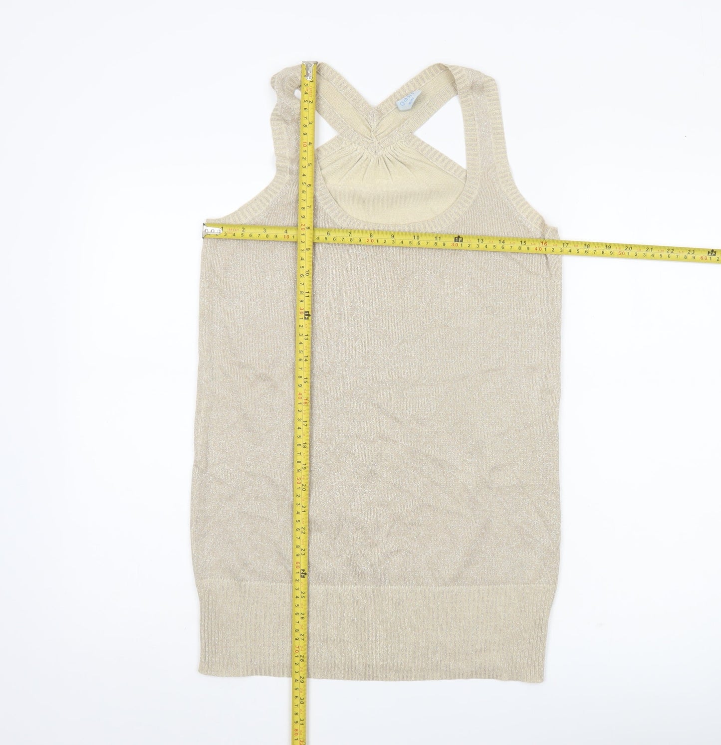 Womens UK Size 14 Oasis Beige Vest Jumper