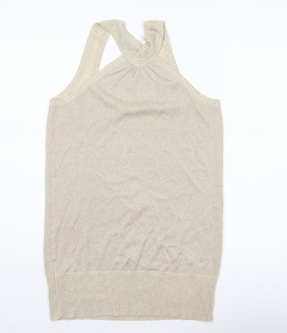 Womens UK Size 14 Oasis Beige Vest Jumper
