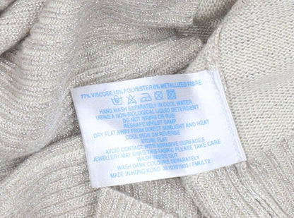 Womens UK Size 14 Oasis Beige Vest Jumper