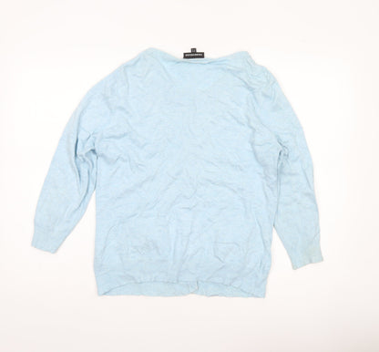 Womens UK Size 16 Warehouse Blue Cardigan Jumper