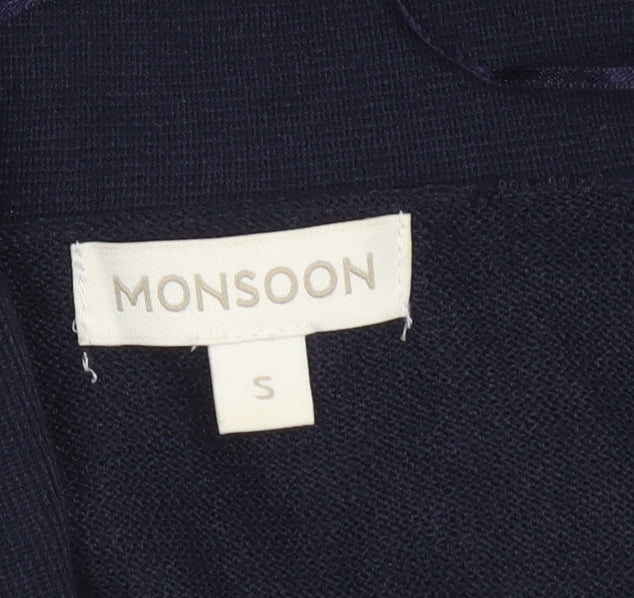 Womens UK Size S Monsoon Blue Shrug Jumper