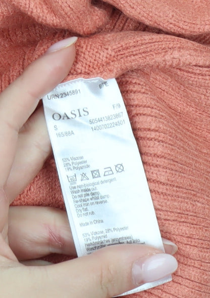 Womens UK Size S Oasis Pink Pullover Jumper