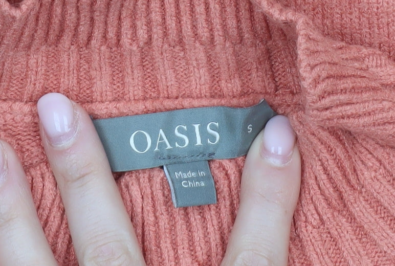 Womens UK Size S Oasis Pink Pullover Jumper