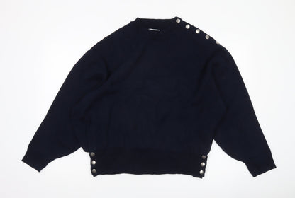 Womens UK Size 8 Pull&Bear Black Pullover Jumper