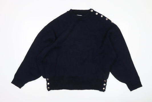 Womens UK Size 8 Pull&Bear Black Pullover Jumper