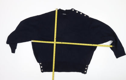 Womens UK Size 8 Pull&Bear Black Pullover Jumper