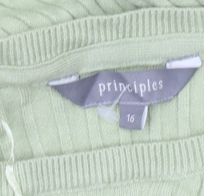 Womens UK Size 16 Principles Green Pullover Jumper