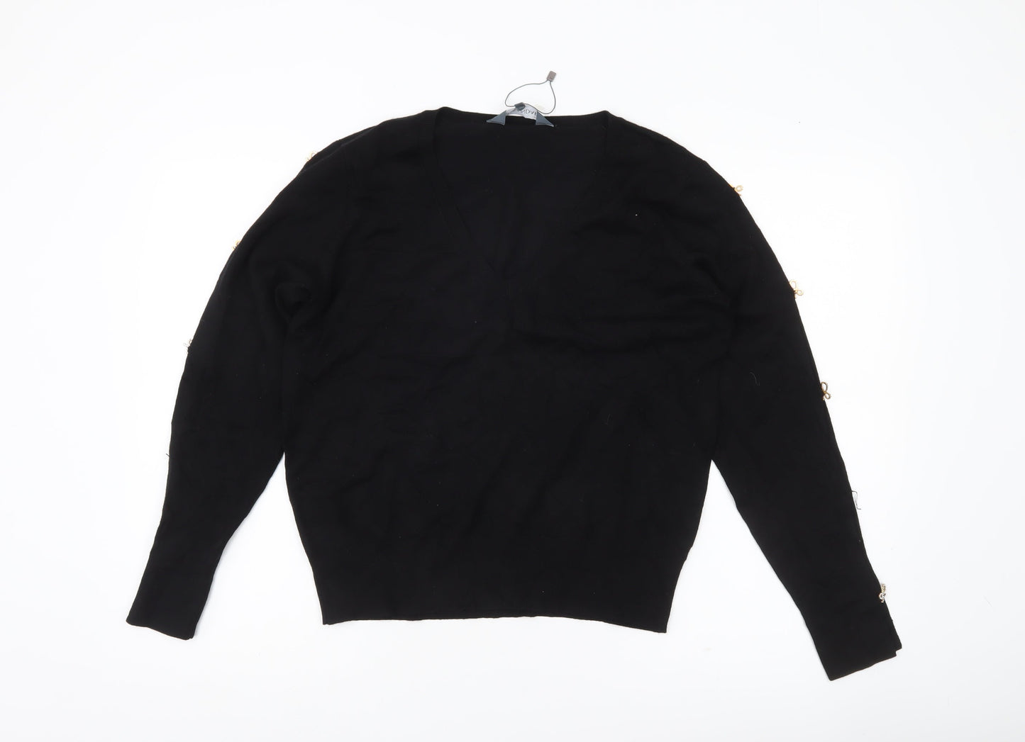 Womens UK Size 14 Sosandar Black Pullover Jumper