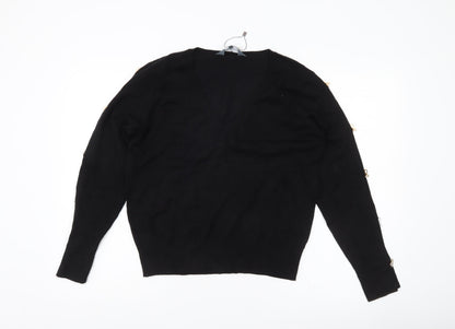 Womens UK Size 14 Sosandar Black Pullover Jumper