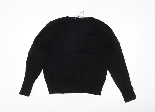 Womens UK Size 14 Sosandar Black Pullover Jumper