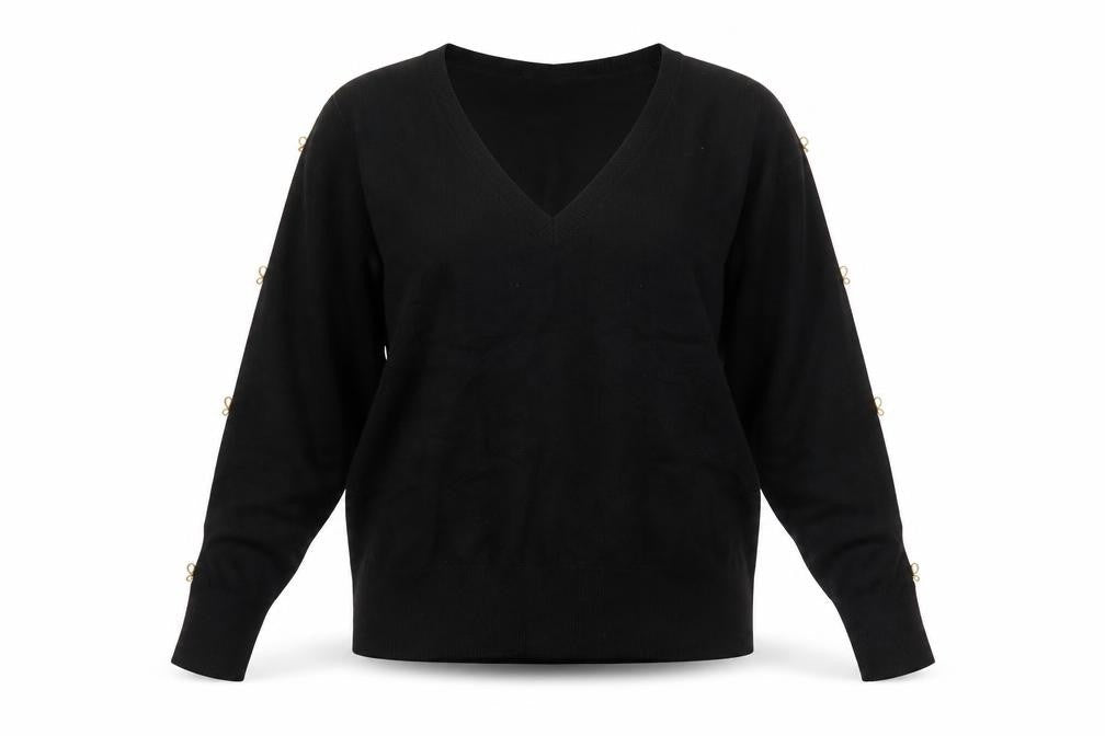 Womens UK Size 14 Sosandar Black Pullover Jumper