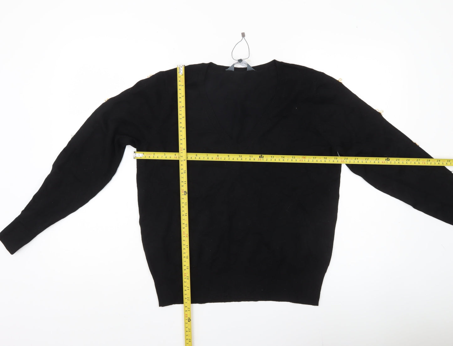 Womens UK Size 14 Sosandar Black Pullover Jumper
