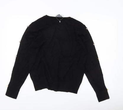 Womens UK Size 14 Sosandar Black Pullover Jumper