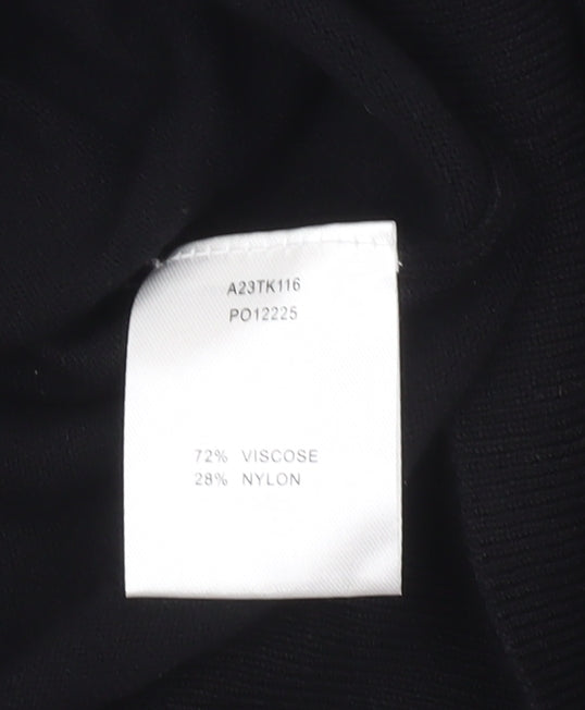 Womens UK Size 14 Sosandar Black Pullover Jumper