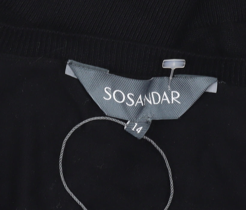 Womens UK Size 14 Sosandar Black Pullover Jumper