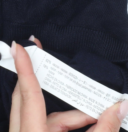 Zara Men’s Blue Polo Shirt Size S Short Sleeve Viscose Knit