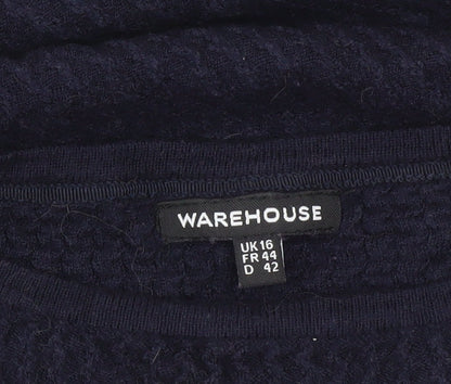 Womens UK Size 16 Warehouse Blue Pullover Jumper