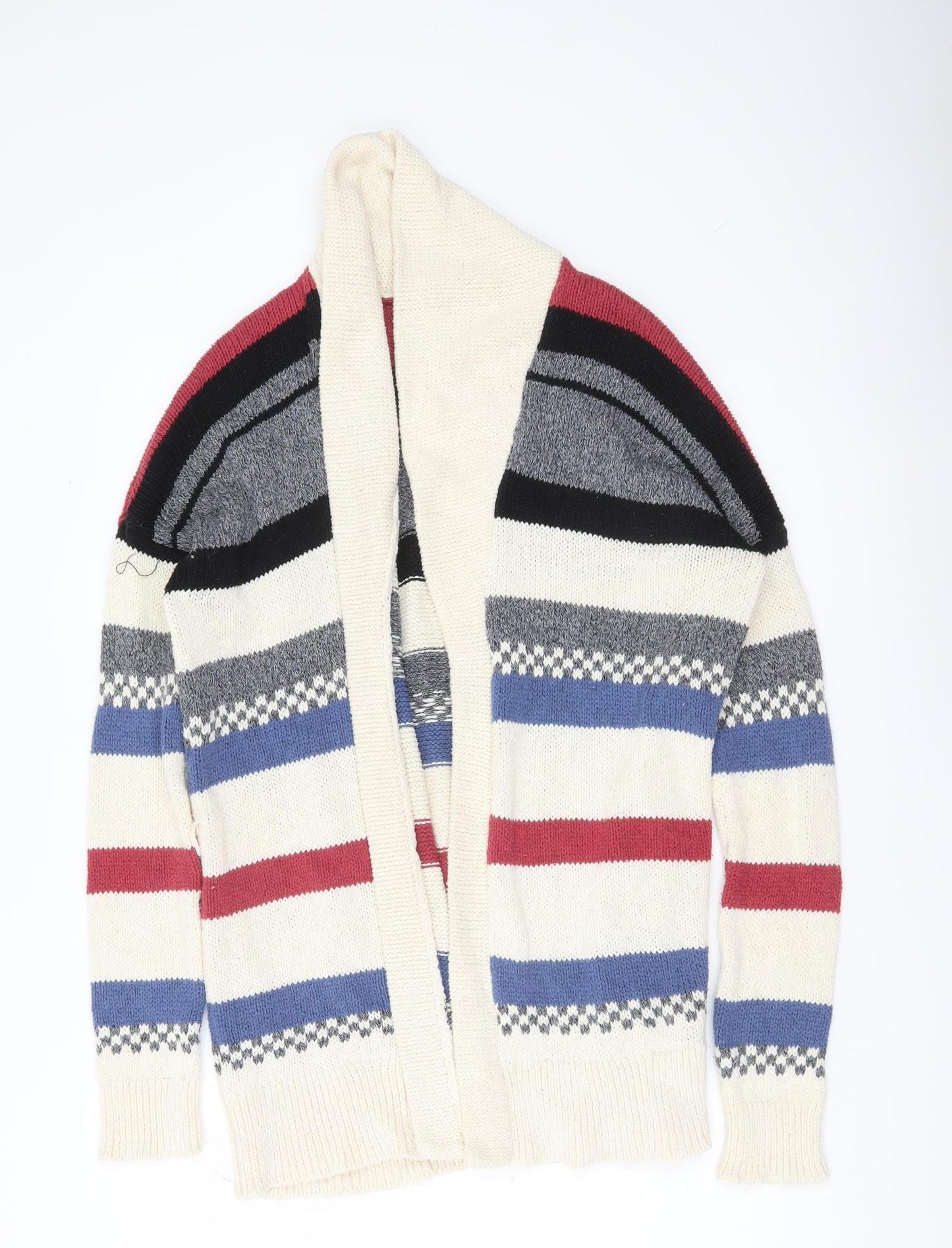 American Eagle Womens Multicoloured M Cardigan Knit Striped Jumper
