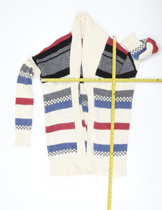 American Eagle Womens Multicoloured M Cardigan Knit Striped Jumper