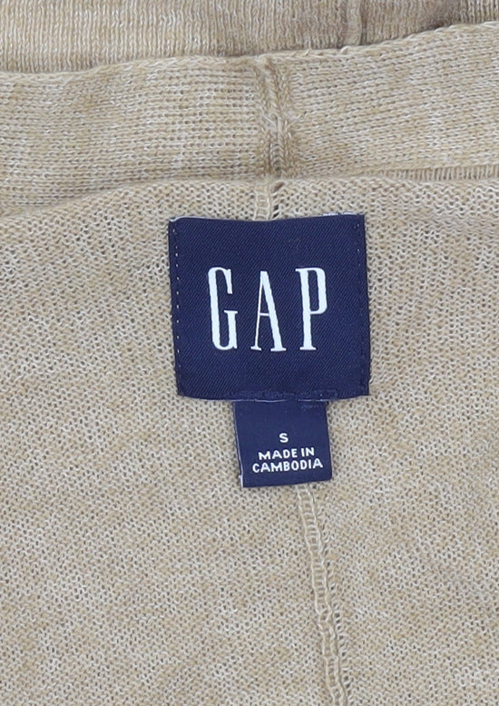 GAP Women’s Beige Linen Cotton Cardigan Jumper S V-Neck Long Sleeve