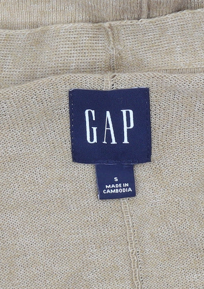 GAP Women’s Beige Linen Cotton Cardigan Jumper S V-Neck Long Sleeve