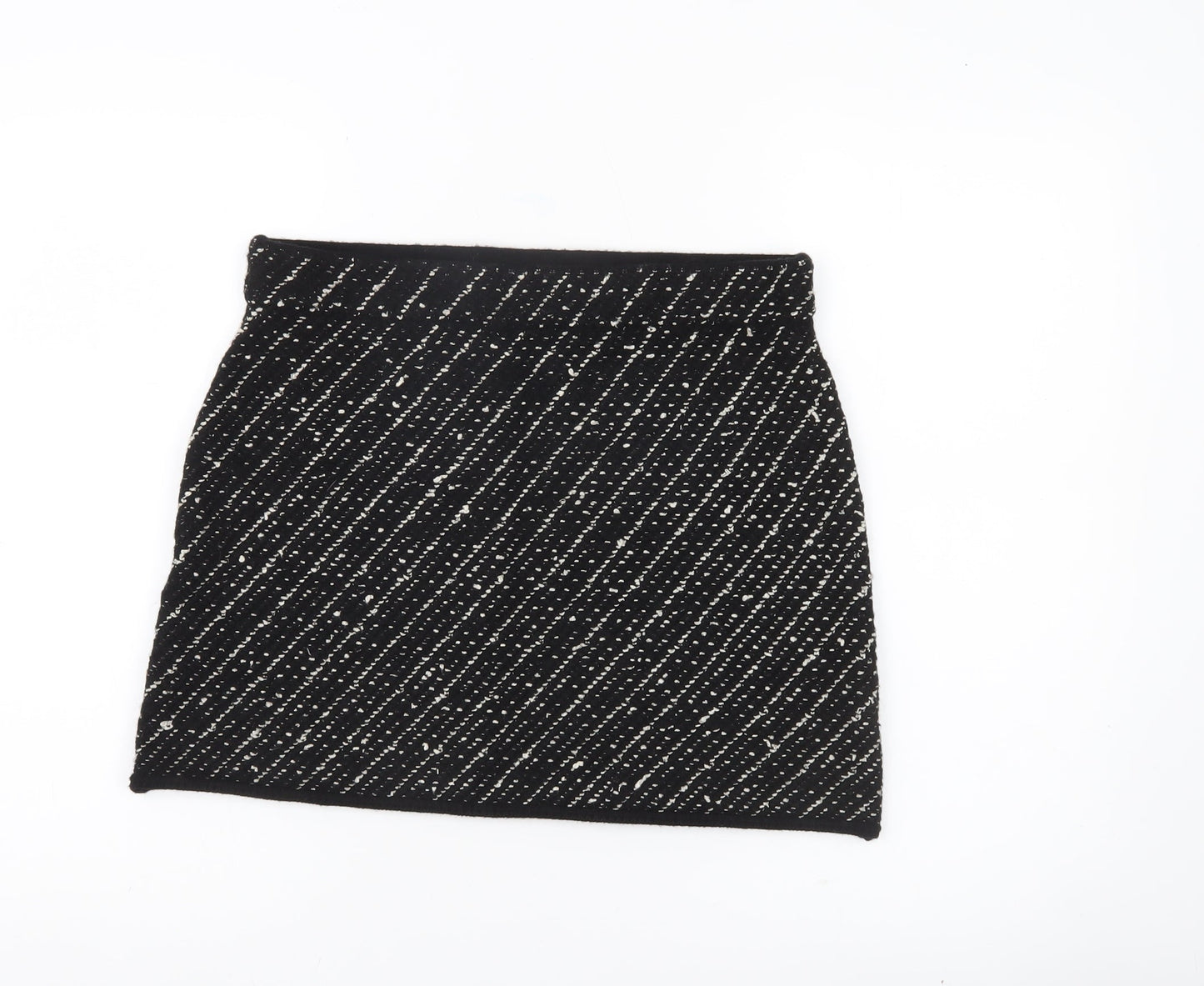 Womens UK Size L Zara Straight & Pencil Tweed Skirt