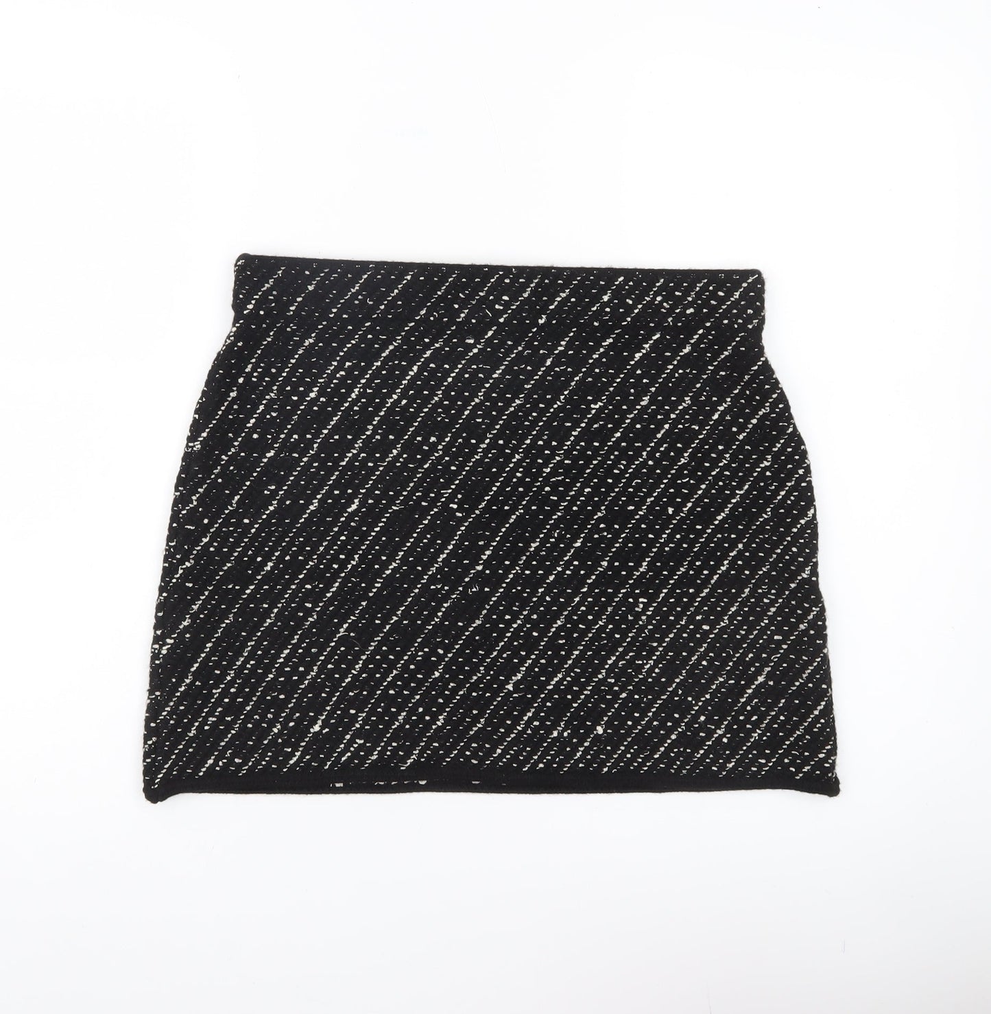 Womens UK Size L Zara Straight & Pencil Tweed Skirt