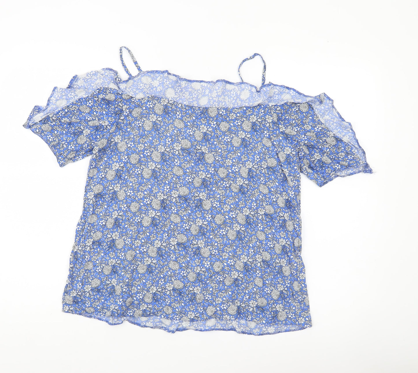 Womens UK Size 10 Peacocks Blue Camisole Blouse