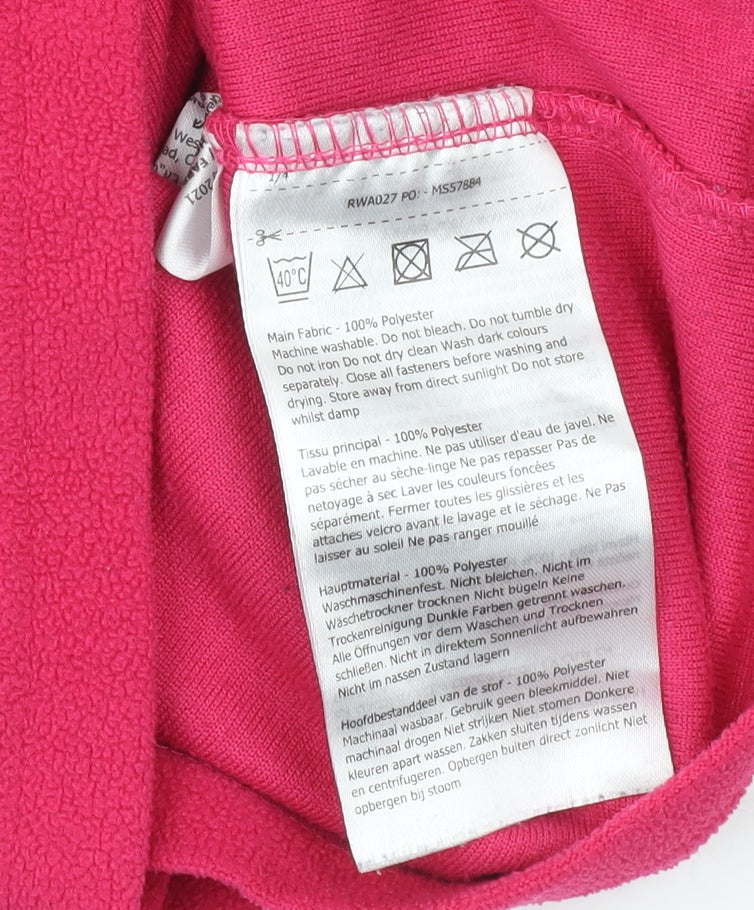 Regatta Womens Pink Fleece Sweatshirt UK 10 Half Zip Outdoor Walking